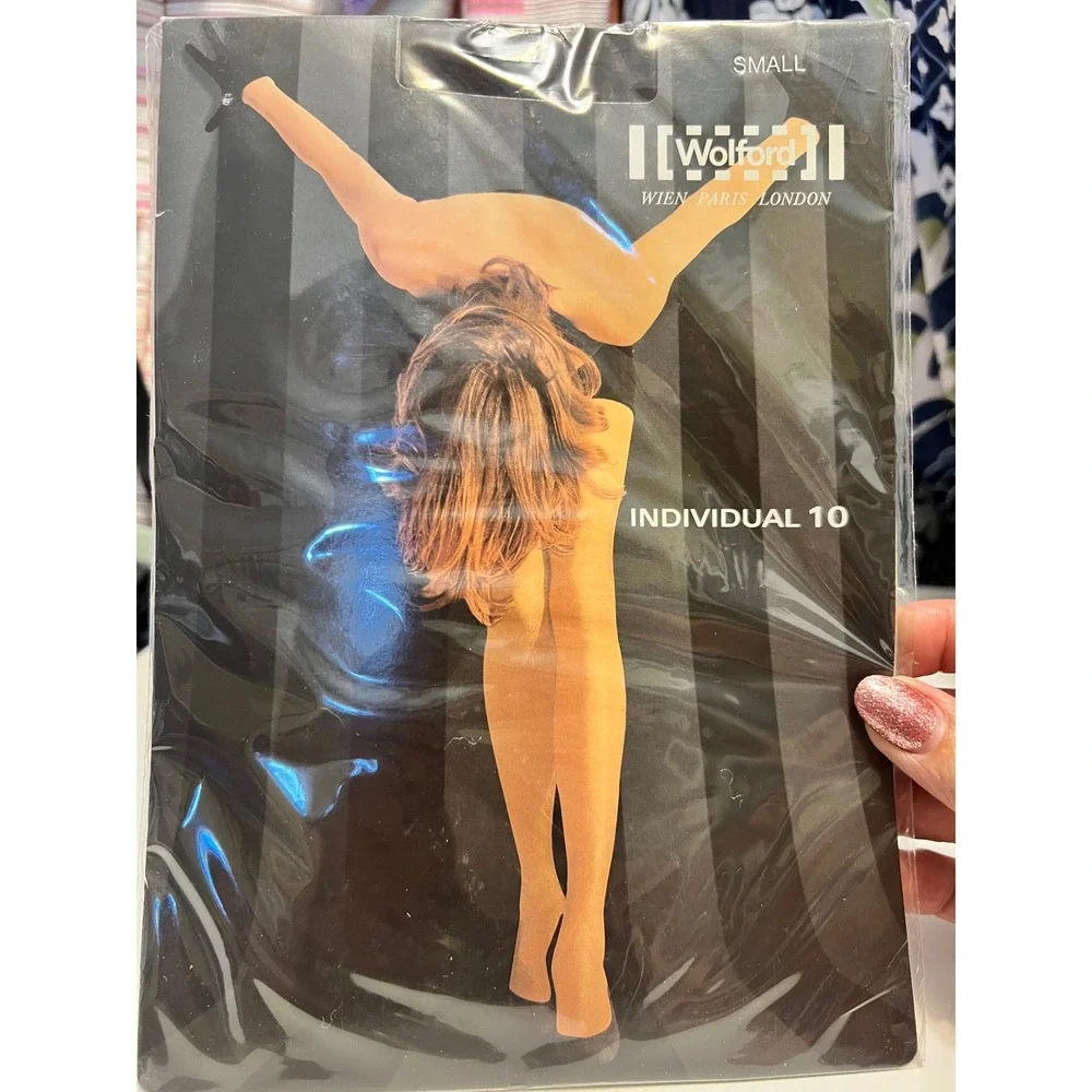 Wolford Individual 10 Tights Small Coca Brown Matte Sheer Pantyhose 11640 New